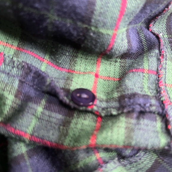 Vintage Angel Fish Velvet Collared Flannel Dress Girls Size Small - Picture 6 of 8